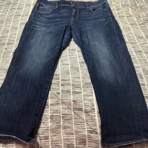 American Eagle Outfitters Blue Ankle Cropped Jeans